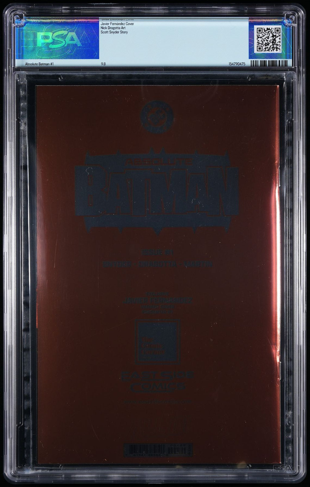 ABSOLUTE BATMAN #1 PSA 9.8 AKIRA FOIL TENTH 10th PRINT JAVIER FERNANDEZ VARIANT