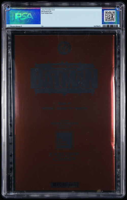 ABSOLUTE BATMAN #1 PSA 9.8 AKIRA FOIL TENTH 10th PRINT JAVIER FERNANDEZ VARIANT