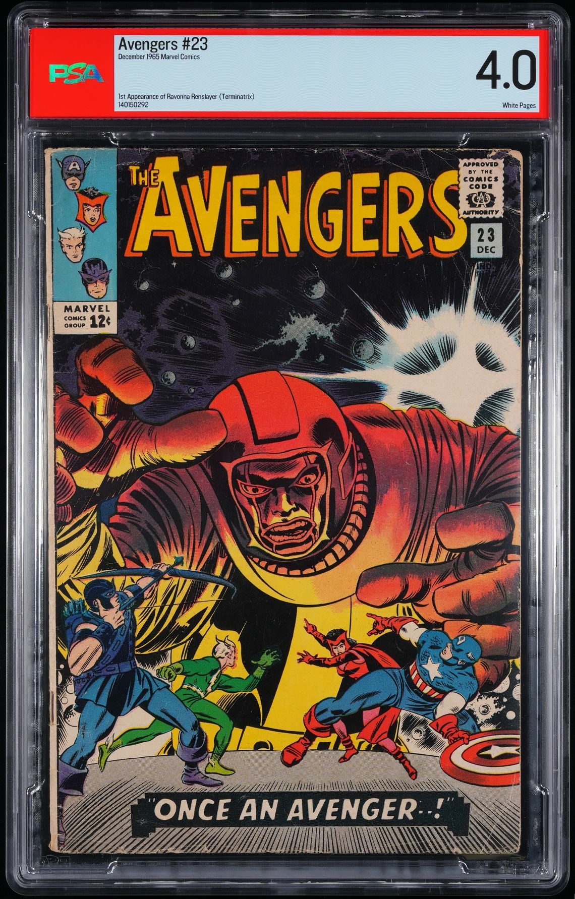 Avengers #23 1965 PSA 4 - 1st app of Ravonna Renslayer, 1st John Romita