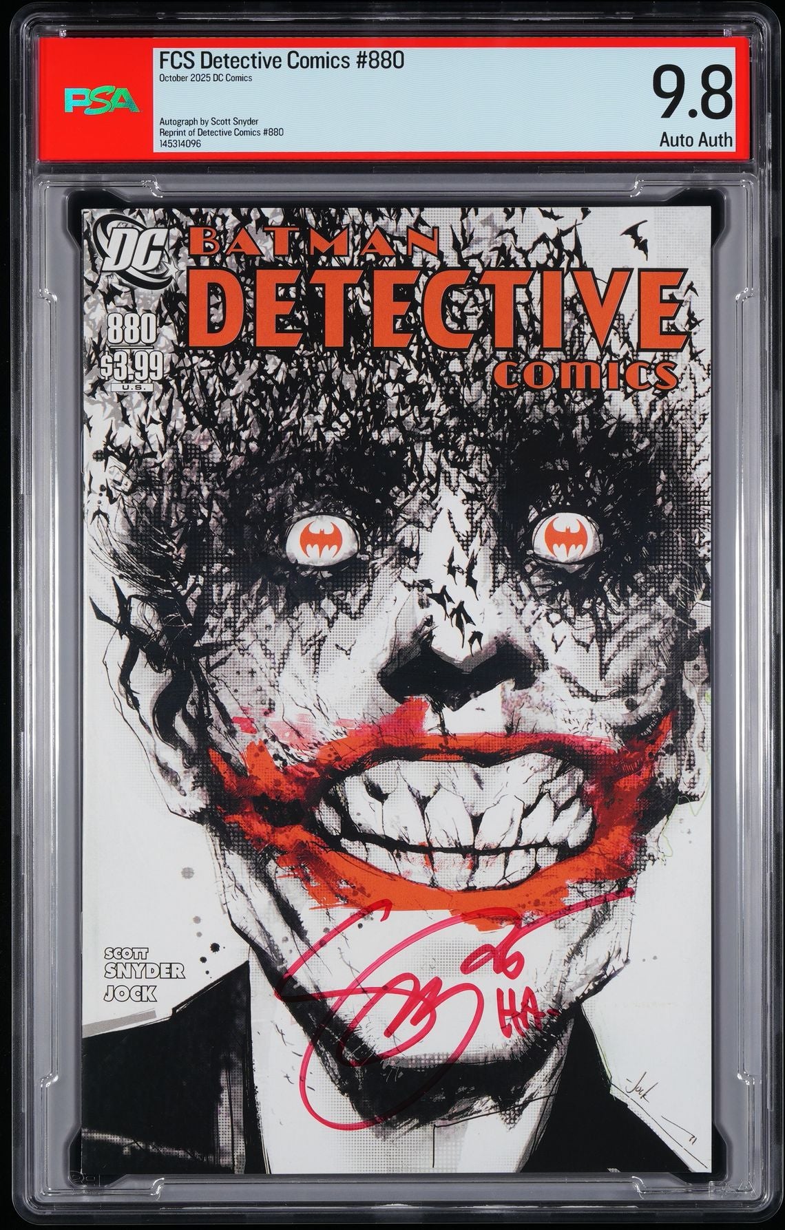 Detective Comics #880 Facsimile SIGNED Scott Snyder