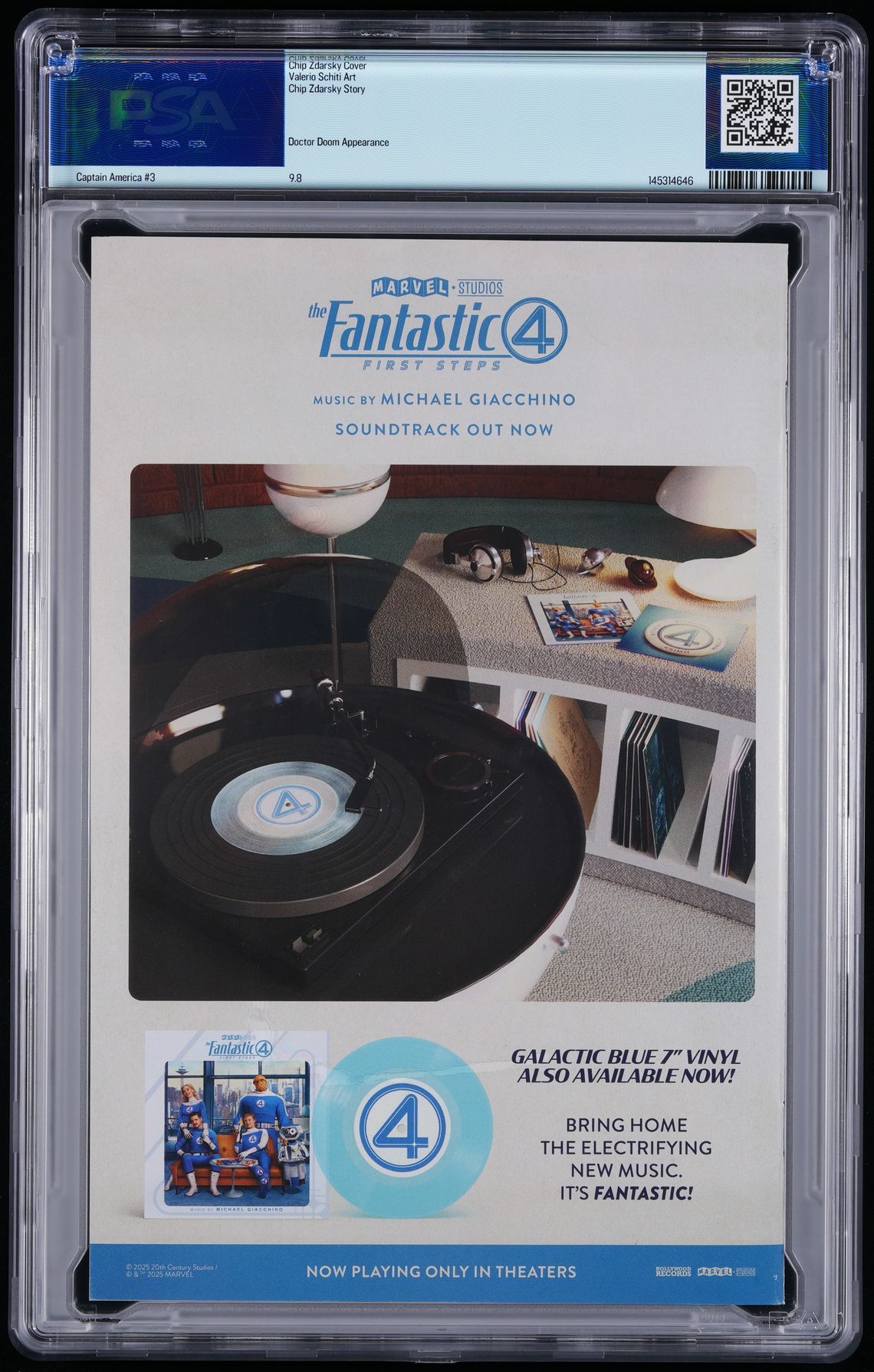 Captain America #3 PSA 9.8 1ST PRINTING CHIP ZDARSKY VARIANT