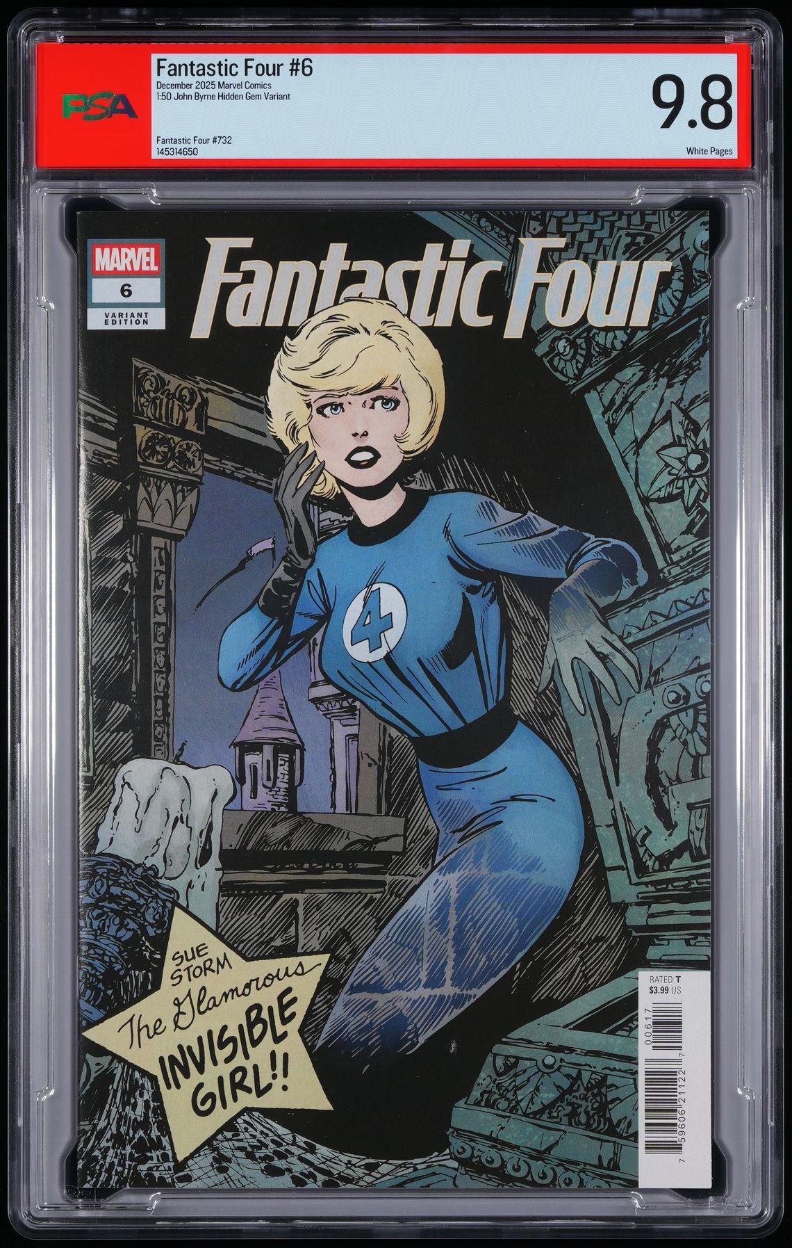 Fantastic Four #6 - John Byrne 1:50 Incentive Hidden Gems Variant Cover PSA 9.8