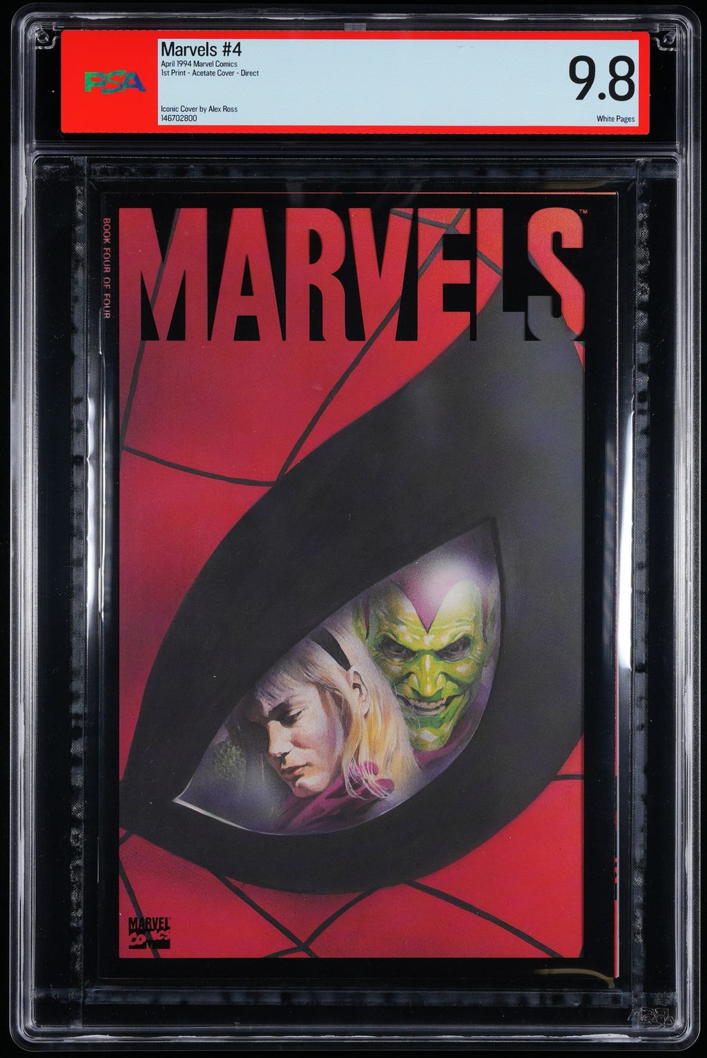 MARVELS #4 - PSA 9.8 NM/M (MARVEL 1994) - ALEX ROSS ACETATE COVER + KURT BUSIEK