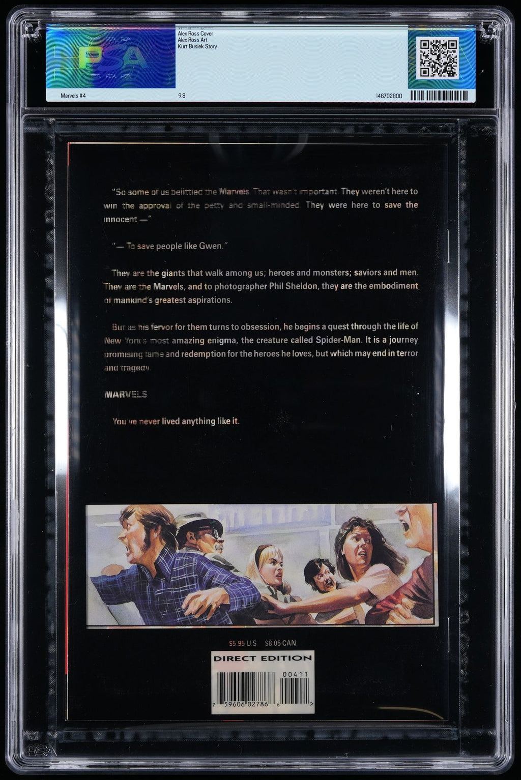 MARVELS #4 - PSA 9.8 NM/M (MARVEL 1994) - ALEX ROSS ACETATE COVER + KURT BUSIEK