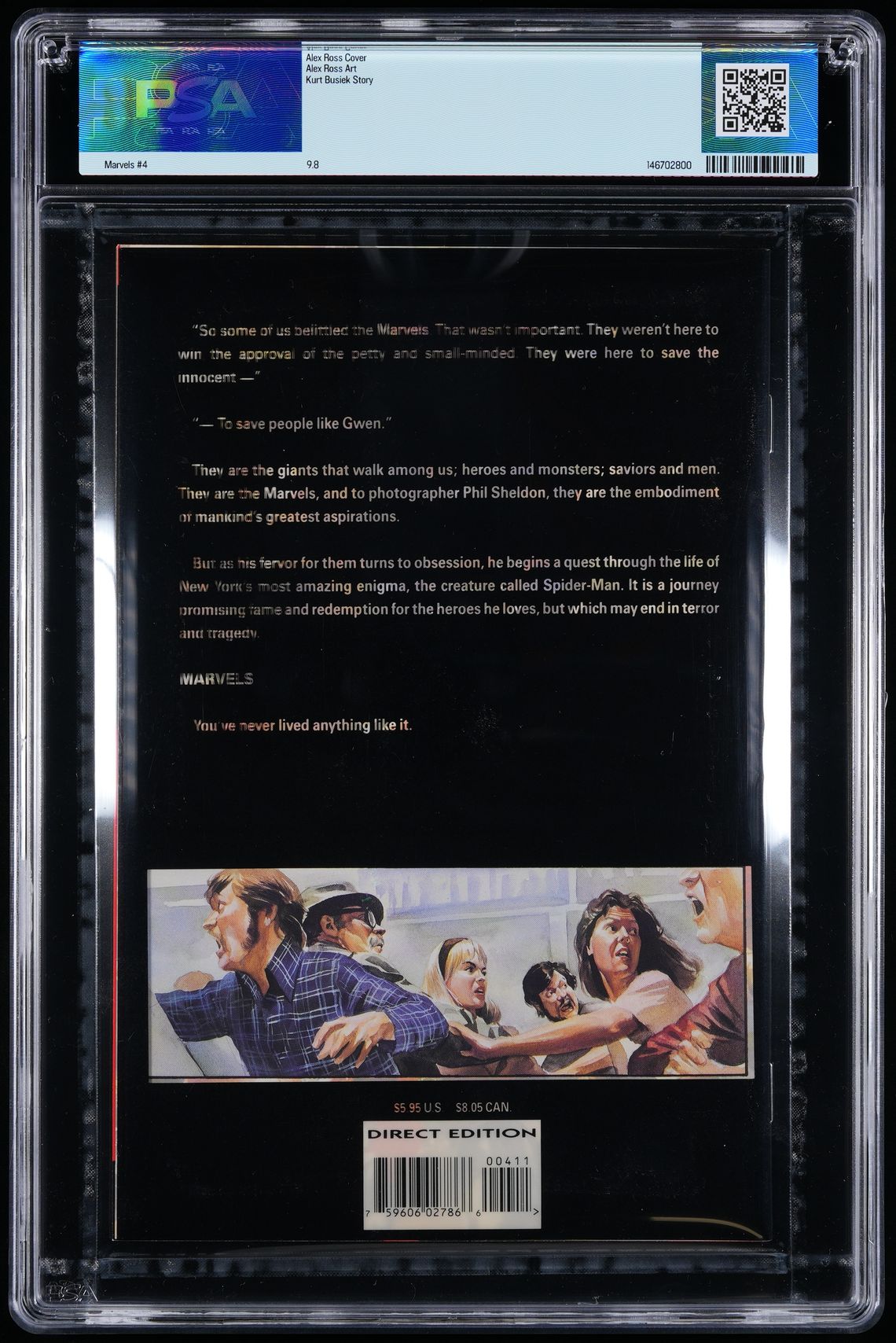 MARVELS #4 - PSA 9.8 NM/M (MARVEL 1994) - ALEX ROSS ACETATE COVER + KURT BUSIEK