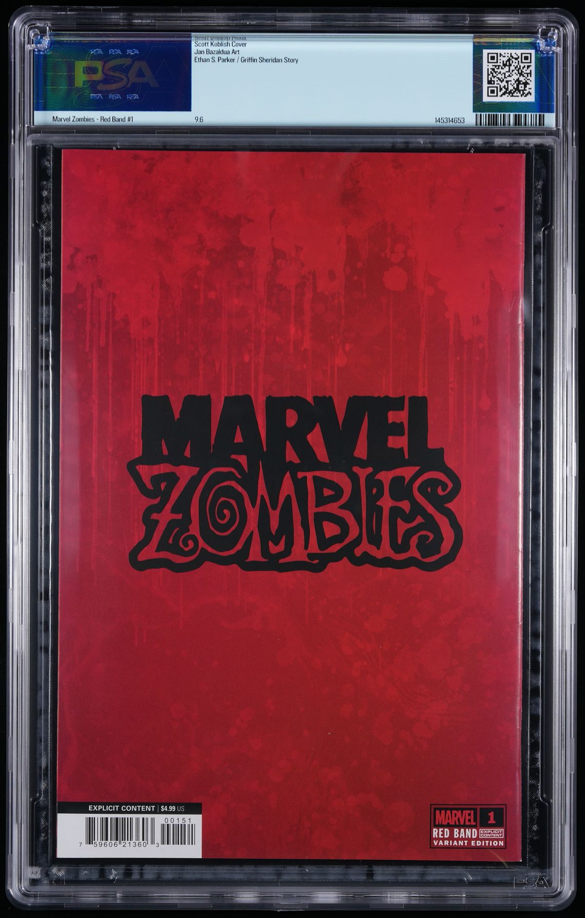 Marvel Zombies Red Band #1 PSA 9.6 Scott Koblish Retro Variant Marvel 2025
