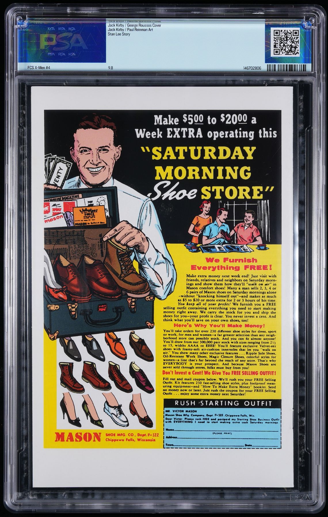 MARVEL COMICS THE X-MEN (FACSIMILE EDITION) #4 2024 PSA 9.8